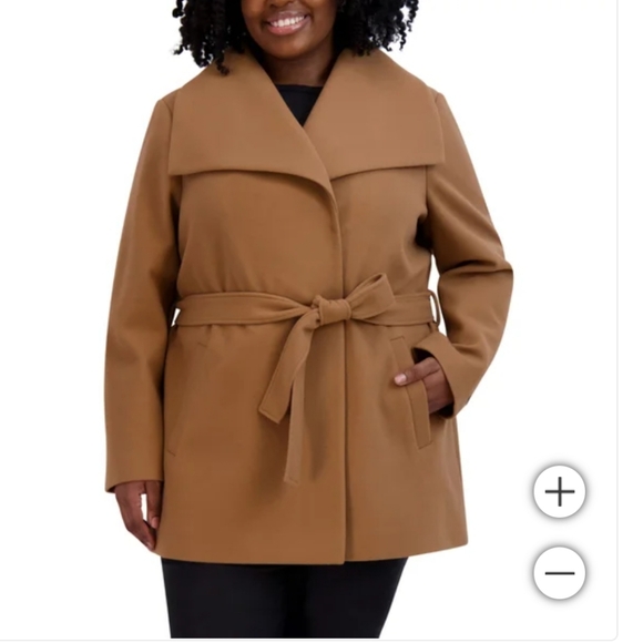 Tahari Jackets & Blazers - Tahari Ladies' Faux Wool Wrap Coat, nwt